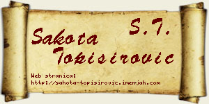 Šakota Topisirović vizit kartica